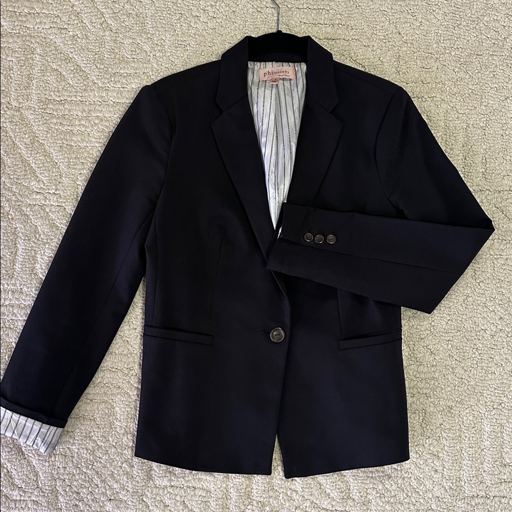 Philosophy Black Jacket Blazer Size 6